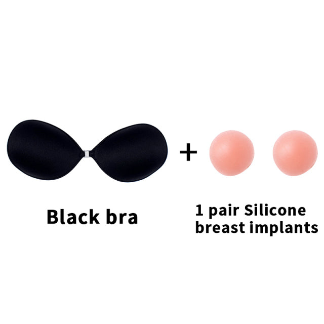 Sexy Sujetador Women's bra Invisible Push Up Bra Self-Adhesive Silicone  Seamless Front Closure Sticky Backless Strapless Bra - Sophie's Online  Shopping